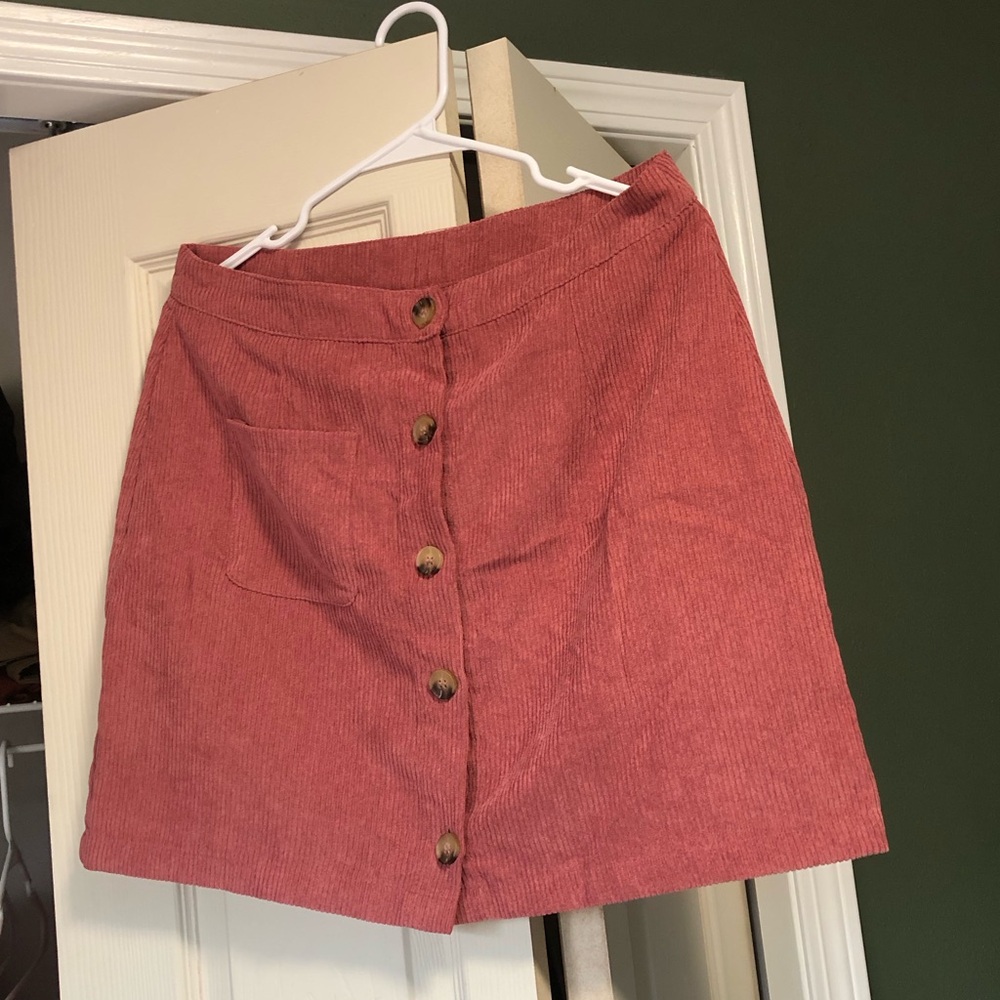 Shein Dusty Pink Corduroy Skirt Women’s large